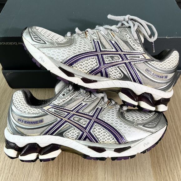 ASICS Gel-Kayano 16 Running Shoes Metallic Purple White T050Q Women’s Size 7.5 - Picture 5 of 12